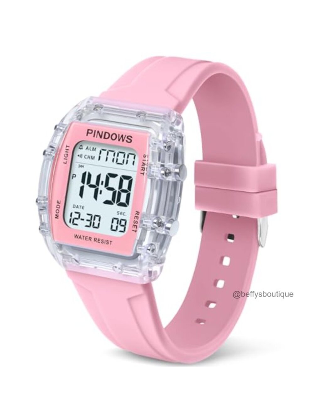 Women's Digital Sport Watch Waterproof Alarm Stopwatch Resin Band